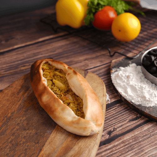 فطيرة مسحب دجاج مشروم