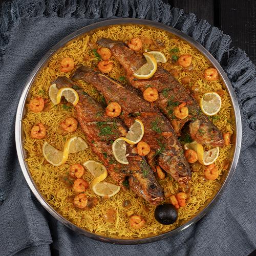 صينية مطبق سيباس وروبيان