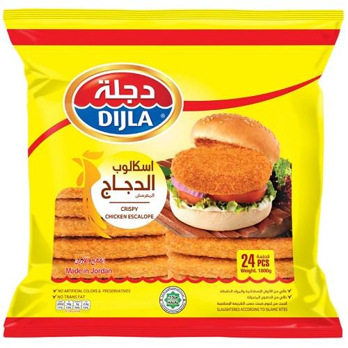 Dijla Crispy Chicken Escalope 24Pcs 1.8Kg