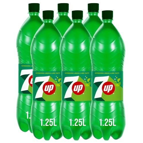 7UP Soft Drink Bottle Family Size 1.25Ltr 6Pcs