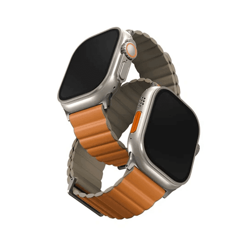 Uniq Watch Strap Revix Premium Edition Reversible 49/45/44/42mm Saffron Orange and Khaki No.684306