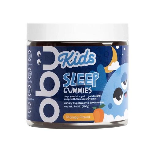 Obu Kids Sleep Gummies with Mango Flavor Promotes Healthy Sleep Patterns 60Gummies