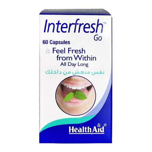 Health Aid Inter Fresh Go Natural and Highly Concentrated Help Freshen the Breath 60Capsules