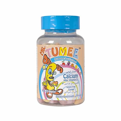 Mr Tumee Calcium Plus Vitamin D Dietary Supplement 60Gummies
