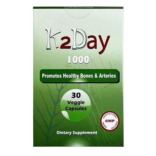 K2 DAY Promotes Healthy Bones and Arteries Dietary supplement 1000mg 30Capsules