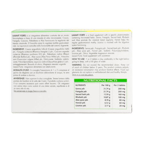 Laxavit Gold Dietary Supplement for Treating Constipation 60Tablets