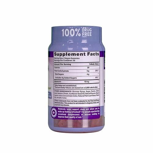 Natures Truth Melatonin 10mg Dietary Supplement with Berry Flavor 70Vegan Gummies