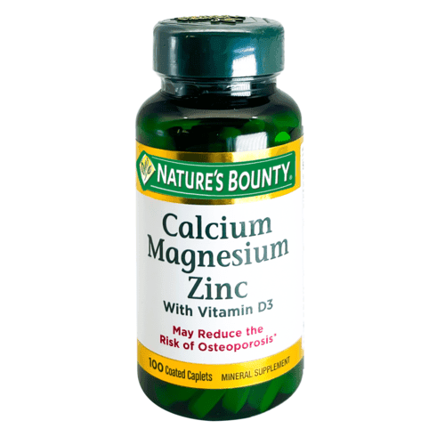 Natures Bounty Calcium Magnesium Zinc with Vitamin D3 Dietary Supplement to Reduce the Risk of Osteoporosis 100Coated Cablets