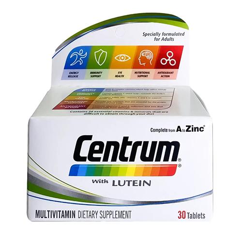 Centrum Multivitamin with Lutein A to Zinc Dietary Supplement for Adult 30Tablets