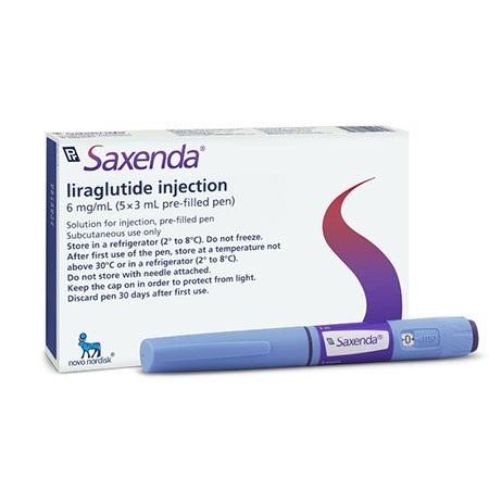Saxenda 6mg/ml Prefilled Pen 5x3ml for Weight Loss Control the Level of Glucose in the Blood 5x3ml