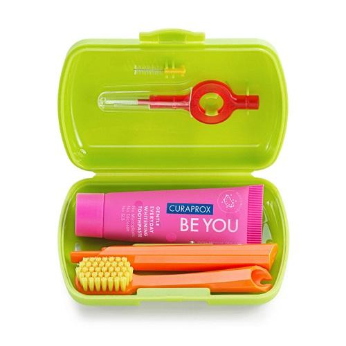 Curaprox Travel Set Toothbrush and Toothpaste and Interdental Brush