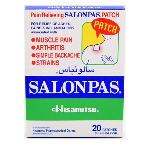 Salonpas Pain Relieving Patches Muscle and Joint Aches 6.5x4.2cm 20Patches