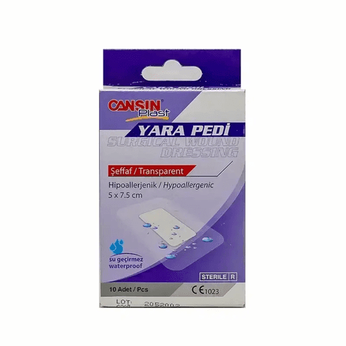 Cansin Plast Medical Adhesive for Wound Protection and Cleaning After Surgery 5*7.5cm 10Pcs