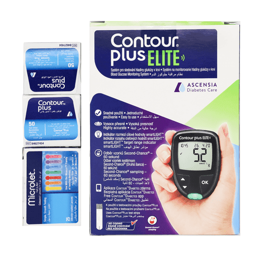 Contour Plus Elite Blood Glucose Monitoring Device 100Strips + 50Lancets