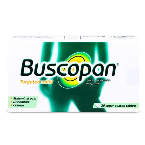 Buscopan 10mg Targeted Relief Abdominal Pain Discomfort Cramps 20Sugar Coated Tablets