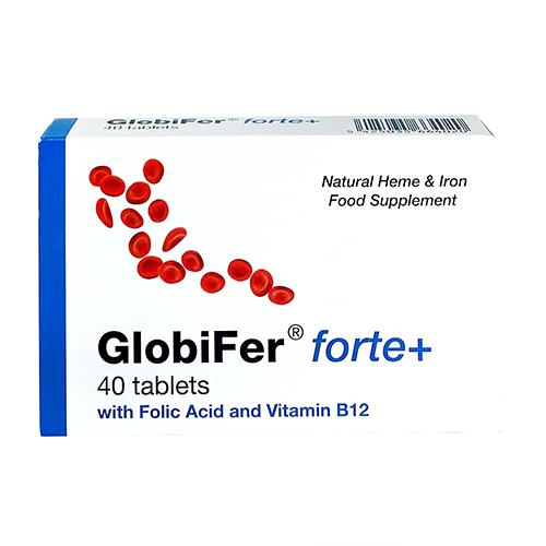 Globifer Forte Plus for Restoring Iron and Hemoglobin Levels in the Blood 40Tablets
