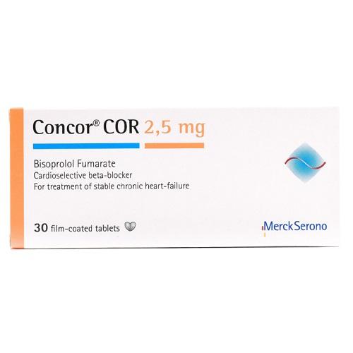 Concor COR 2.5mg for Blood Pressure Disease 30Film Coated Tablets