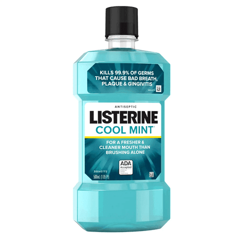 Listerine Mouthwash for Cleaning Teeth and Gums Mint Flavor 500ml