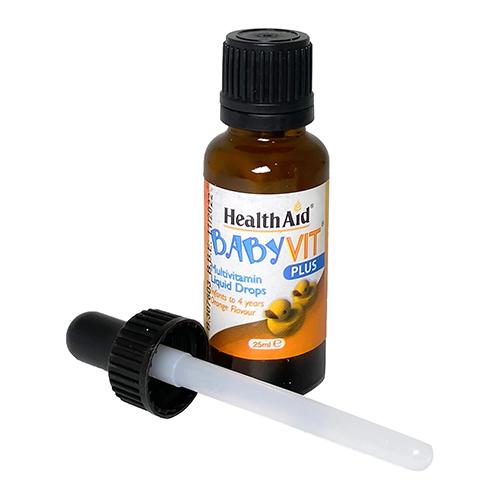 Health Aid Baby Vit Plus A Wide Range of Vitamins to Support Infants Dietary Needs 25 ml