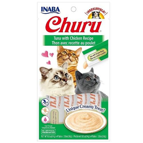 Inaba Churu Cat Food Tuna and Chicken Flavor 56g