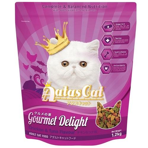 Aatas Cat Gourmet Delight Chicken and Tuna Flavour Cat Dry Food 1.2Kg