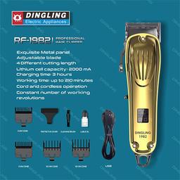 Dingling Trimmer Machine Hair and Beard Model No.RF-1982