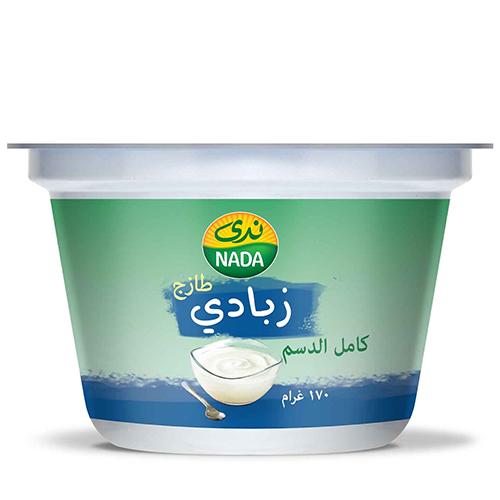 ندى زبادى كامل الدسم سادة 170جم
