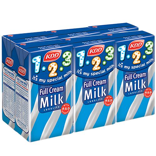 KDD Long Life Full Cream Milk 125ml 6Pcs