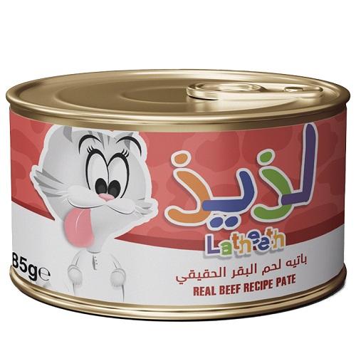 لذيذ طعام للقطط باتيه لحم البقر الحقيقي 85جم