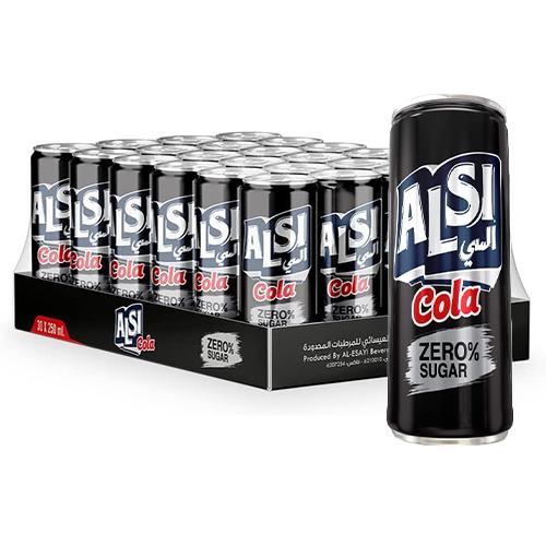 Alsi Cola Zero Sugar Soft Drink 250ml 30Pcs