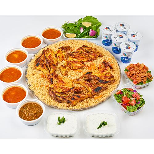 صينية دجاج بخارى مع عيش