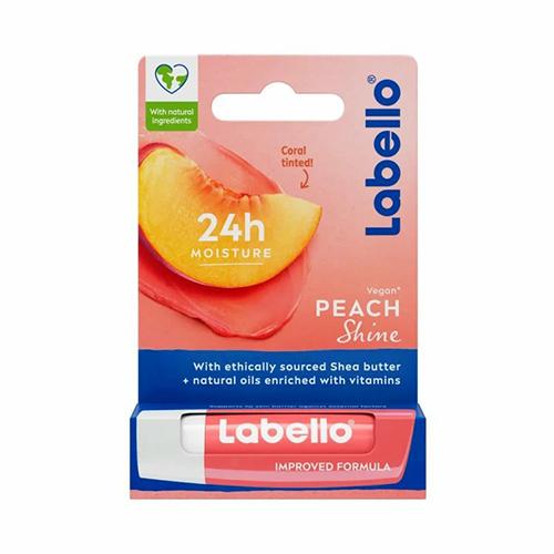 Labello Shiny Lip Balm with Peach 4.8g