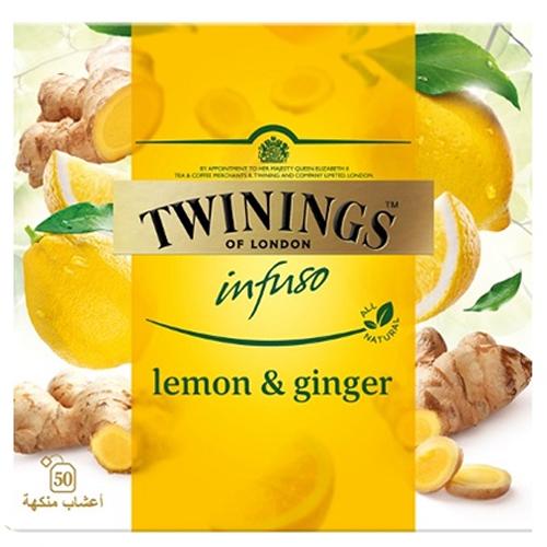 Twinings Ginger and Lemon Herbal Tea 50Bags