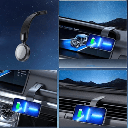 Asli Global Magsafe Car Holder with Wireless Fast Charging Rotation Suction Cup 15W