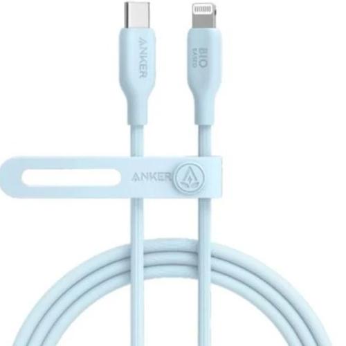 انكر 542 كابل USB C الى لايتنينج خامة طبيعية 1.8م ازرق