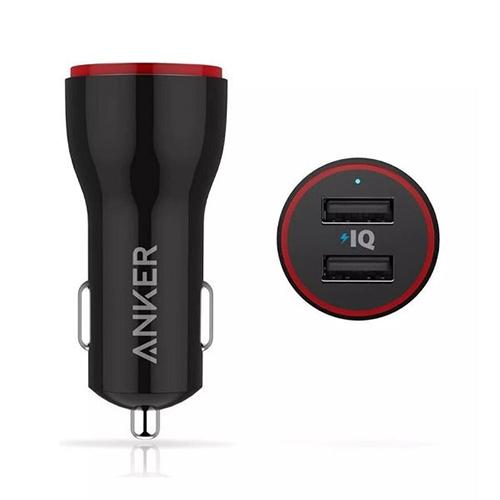 Anker Power Drive Car Charger Dual Port USB Black