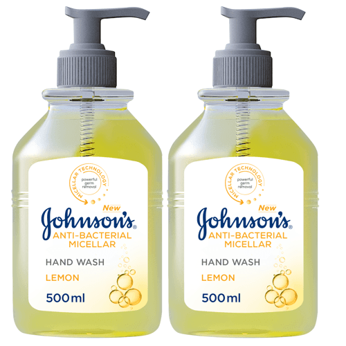 Johnson's Anti-Bacterial Hand Wash Lemon 500ml 2Pcs