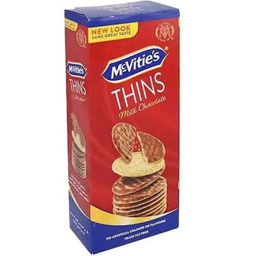 Mcvities Thins Milk Chocolate Coated Biscuits 150g