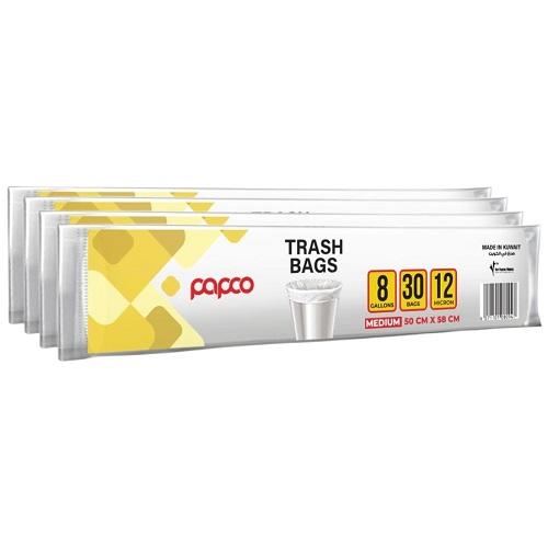 Papco Trash Bags 58Cm×50Cm 30Bags 4Pcs