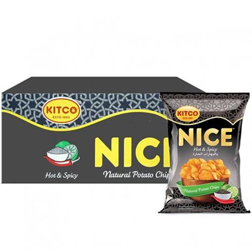 Kitco Nice Potato Chips with Hot and Spicy 22g 20Pcs
