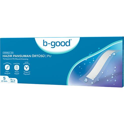 B Good Sterile Film Dressing 9x30cm 5 Pcs