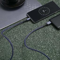 اوكي كابل مضفر USB الى Type C بطول 1.2متر اسود موديل رقم.CBAKC1 BK