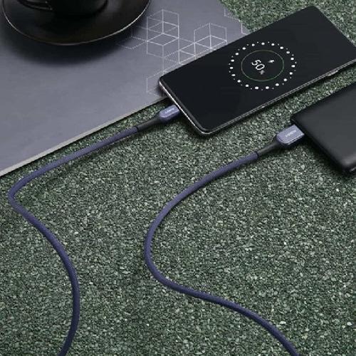 اوكي كابل مضفر USB الى Type C بطول 1.2متر اسود موديل رقم.CBAKC1 BK