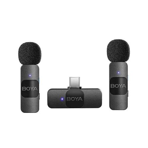BOYA 2.4Ghz Wireless Micorphone for Type C Device 2TX+1RX Model No.BY-V20
