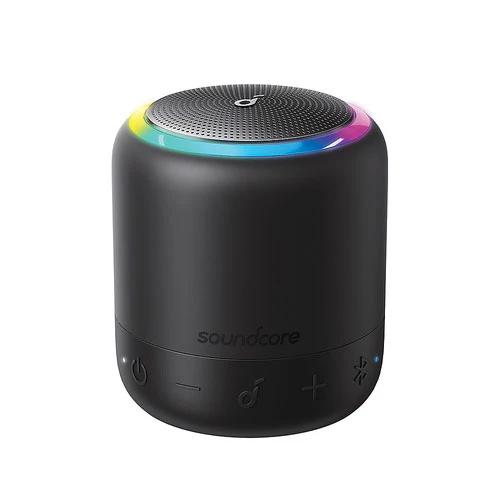 Anker Soundcore Glow Mini 3 Pro Portable Bluetooth Speaker Black Model No.A3127Z11