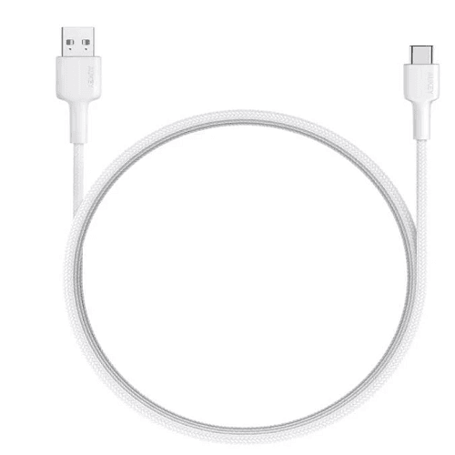 Aukey Impulse Braided AC USB to Type C 0.9m Cable White Model No.CB-CD30-WH