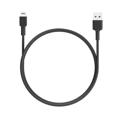اوكي كابل مضفر من النايلون USB A الى لايتنينج MFI موديل رقم.CBBAL7BK اسود