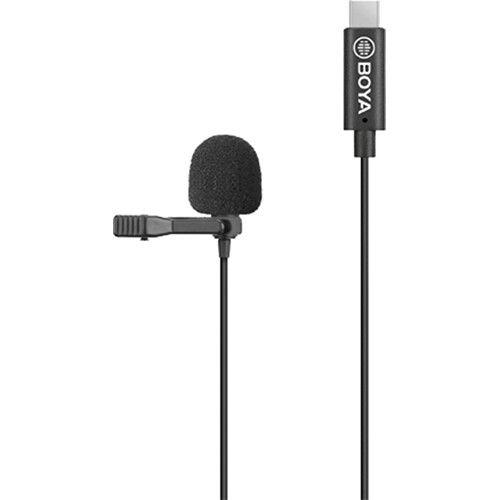 بويا ميكروفون كليب اون لافاليير بمنفذ USB C موديل رقم.BY-M3