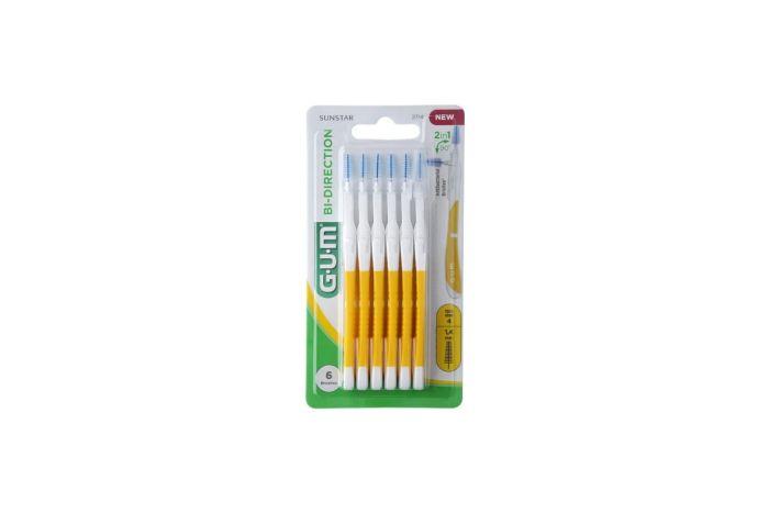GUM Bi Direction Interdental Antibacterial Bristles 1.4mm 6Pcs