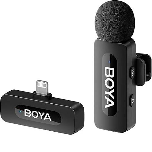 Boya Ultracompact 2.4GHz Wireless Microphone System with Lightning Connector for IOS Devices 1TX+1RX